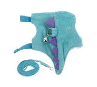 Milisten Ferret Leash and Harness Dinosaur Design Adjustable Small Animal Traction Rope Vest for Rabbits Hamsters Squirrels
