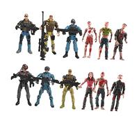 Milisten Figurine d'action Soldat 10Cm Modèle Articulé de Zombies Jouet Éducatif Figurines de Simulation pour Garçon et Filles Décoration de Fête Ensemble de 12 Pièces