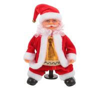 Milisten Figurine Électrique Père Noël Rotatif et Chantant sans Batterie Décoration Festive Amusante et pour Noël et Bureau