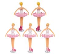 Milisten Figurines Danseuse Ballet 5 Pièces Accessoires Boîte à Musique Décoration Poupée Princesse Jupe Sophistiquée Rose et Blanc
