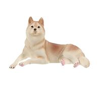 Milisten Figurines Miniatures De Chien Husky Figurines De Chiot pour Chiot Animaux De La Ferme Statue De Chiot Mignon Chiens Réalistes Figurines De Faux Chiens en Plastique Marron