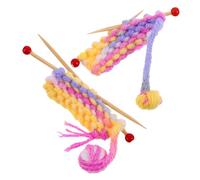 Milisten Fil Miniature pour Maison de Poupée 1:12 Accessoires de Crochet Lot de 2 Sets de Boules Tricotées Décoration pour Jouets de Poupée Artisanat pour Garçon et Filles