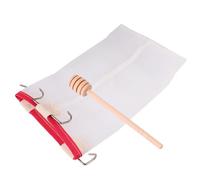 Milisten Filet de Filtration à Mailles Ultra Fines pour Miel 2 Pièces Bâtonnet Mélangeur, Nylon Léger et Carré, Outil Portable pour Filtrer Impuretés et Jus, Tamis Alimentaire la Cuisine