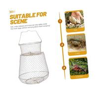 Milisten Filet de Pliable Épais Panier à Poissons Portable à Fond Plat Capacité pour Crabe Crevette Filet Accroche Facile à Nettoyer Couleur Aléatoire Couleur Aléatoire