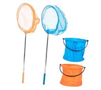 Milisten Filets de Pêche Télescopiques en Acier Inoxydable pour Garçon et Filles 85Cm Lot de 2 Sets de Jouets Extérieurs pour Attraper Insectes et Invertébrés