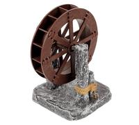 Milisten Fontaine à Eau avec Roue De Moulin pour Aquarium Décoration De Paysage Aquatique Douce Ambiance Sonore Cascade Résistant Et