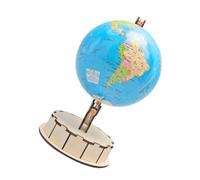 Milisten Globe Bois DIY pour Garçon Fille Kit Éducatif de Globe Terrestre Outil de Décoration de Bureau et Projet Créatif pour Étudiants