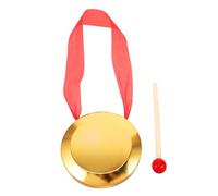 Milisten Gong Cuivre Traditionnel Chinois avec et Ruban Instrument de Percussion pour Garçon Fille pour Mariages et Exploration Musicale