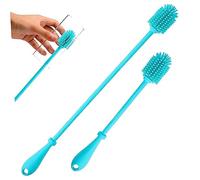 Milisten Goupillons en Silicone et Solide Lot de 2 pour Biberons Brosse de Nettoyage Profonde Nettoyage Adaptée aux Contenants à Col Étroit