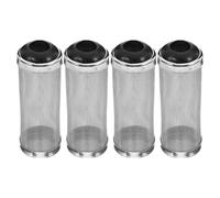 Milisten Grilles de Protection d'Entrée Filtre Aquarium en Acier Inoxydable Lot de 4, Crépine Aspiration 12 MM, Écran Noir, Accessoire pour Filtre Réutilisable et Crevettes