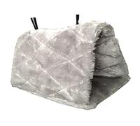 Milisten Hamac en Peluche pour Oiseaux Refuge Douillet Taille L 30X17X23Cm Couleur Grise Abri pour Animaux Facile à Suspendre Crochets