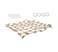 Milisten Hamac Filet Grimper pour Perroquet et Perruches Maille Tressée Résistante avec Crochets pour Cage Suspendu pour Exercice et Divertissement des Oiseaux de Compagnie