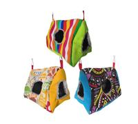 Milisten Hamac pour Oiseaux Suspendu Nid Oiseau Intérieur Maison pour Perroquet Lit pour Oiseaux Rayures Couchage pour Perroquet