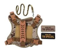 Milisten Harnais de Promenade Ajustable pour Chat Camouflage avec Laisse Anti-Fugue Gilet Tactique Respirant et Résistant Ensemble Randonnée et Sortie en Extérieur pour Chatons et Chats