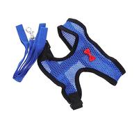 Milisten Harnais en Maille Respirant pour Poulet Et Oie, Ceinture De Marche Confortable Et Réglable, Taille m Bleu, Adapté à La Promenade en Plein Air pour Volailles