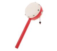 Milisten Hochet à Main Garçon Fille Peau de Mouton Traditionnelle Tambourin pour Garçon Fille Interactif Éducatif pour Développement Musical Coordination Parent Garçon Fille