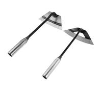 Milisten Houe de Jardin Portable en Acier Inoxydable Lot de 2 Outils de Désherbage Pratiques pour Jardinage et Agriculture et Solide pour Extérieur et Remise en État des Incultes