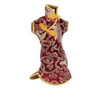 Milisten Housse de Bouteille de Vin en Tissu Style Chinois Élégant et Raffiné, Pochette Présent pour Mariage et Noël, Design Unique et Chic pour Bouteille