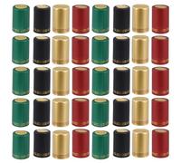 Milisten Housses Thermorétractables pour Bouteilles de Vin 33mm, Kit 200 Pièces 4 Couleurs, Capsules PVC Souples pour Scellage et Décoration, Adaptées aux Bouteilles de Bar et Cave à Vin