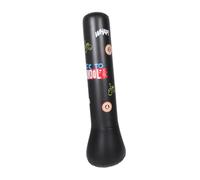 Milisten Inflatable Karate Punching Bag Stand Adjustable Height Boxing Training Toy for and Adults Wobble Feature Fitness Tool for Karate and Taekwondo Practice