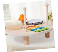 Milisten Instrument de Musique Bois Multifonction pour Garçon Fille Jeu Éducatif Percussion et Xylophone Table de Jeu Interactive pour Garçon et Fille Développement Cognitif et Motricité