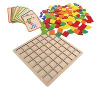 Milisten Jeu De Blocs De Motifs Bois Puzzle De Formes Géométriques Apprentissage Montessori pour Activités De Classe
