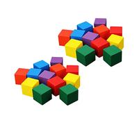 Milisten Jeu de Construction Cube Bois Coloré Educatif pour Garçon Fille Développement Motricité et Reconnaissance des Couleurs de Blocs Solides et pour Activités Manuelles