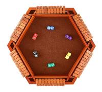 Milisten Jeu de Société Bois Shut The Box Jeu Mathématique de Table pour Plusieurs Joueurs Construction Bois pour Réunions Familiales Jeux