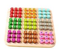 Milisten Jeu Sudoku Bois Garçon Fille Ans Éducatif Bois Plateau à Picots pour Développement Cognitif et Coordination Main Esprit