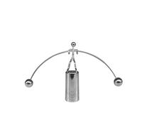Milisten Jouet d'Haltérophilie à Bascule en Fer pour Bureau, Décor Argenté | Mouvement Oscillant Équilibré, Style Créatif et Mignon, Objet de Collection pour Salon ou Espace de Travail