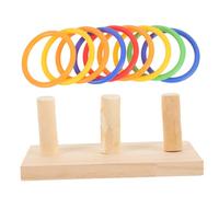 Milisten Jouet Éducatif pour Perroquets Et Grandes Perruches Anneaux Colorés Empilables pour Entraînement Et Stimulation Intelligence des Oiseaux Accessoire Créatif pour Calopsittes Et Conu