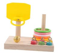 Milisten Jouet en pour Perroquet Ensemble de Jouets d'Entraînement Panier de Basket-Ball Accessoire pour Oiseaux Favorise L'Intelligence Jeu