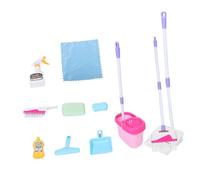 Milisten Jouets de Nettoyage pour Garçon Fille Set de Balai et Pelle à Poussière Simulé pour Ménage Outils de Jeu de Rôle Montessori pour Tout Petits Rose