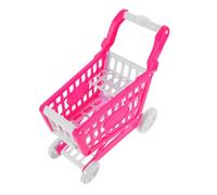 Milisten Jouets Mini Caddie Charrette à Bras Petit Chariot De Chariot Panier De Jouets Portable Chariot Épicerie Poupée Mini-Shopping Enfants Rose Plastique