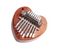 Milisten Kalimba en Bois 8 Notes Mini Piano à Pouces Portable Instrument Musical Compact pour Débutants Musical Léger Finition Bois Naturel Cœur Sablelli