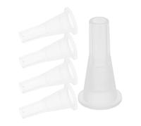 Milisten Kit 5 Embouts de Paille en Silicone Réutilisables Transparent pour Gobelets d'apprentissage, Gourdes Sport et Tasses Garçon et Filles, Compatible Pailles Métalliques, Démontables