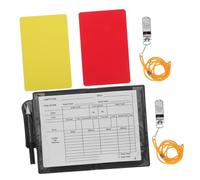 Milisten Kit Arbitre Football Complet avec Cartes Rouge et Jaune Sifflets Bloc Notes Stylo et Étui Cuir pour Décisions Précises Tournois et Matchs