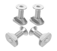 Milisten Kit De 4 Vis pour Hydrofoil Écrous À Tête Creuse Vis À Tête Hexagonale pour Planche De Sup Foil pour Aileron De Surf