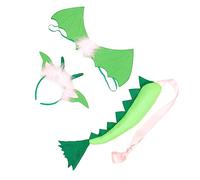 Milisten Kit de Déguisement Garçon Fille Queue de Dinosaure et de Ptérodactyle Tissu Accessoire Cosplay Halloween et Fête à Thème Bandeau Rose pour Garçons et Filles