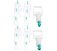Milisten Kit de Ventouses Manuelles avec Pompe Aspiration pour Massage Cupping Soulagement Dos et Nuque Dispositif Sûr PP pour Usage Familial