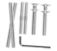 Milisten Kit de Vis à Tête Plate pour Griffoir de Chat Boulons Filetés à Double Extrémité en Acier Accessoires de Remplacement pour Poteau à Gratter Installation Facile Clé