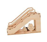 Milisten Kit DIY Escalier Électrique Bois pour Garçon Fille Éducatif Stem Modèle Expérimental de Science Jeu Mécanique Bois pour Développement Cognitif et Motricité Fine