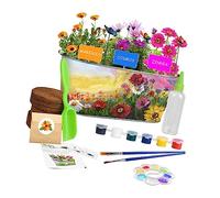 Milisten Kit Jardinage Garçon Fille Complet avec Pot Fer Outils DIY Peinture Et Plantation De Fleurs Ensemble Créatif pour Cultiver Et Personnaliser Cadeau Éducatif Parent-garçon Fille