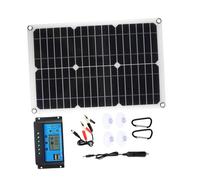 Milisten Kit Panneau Solaire Étanche avec Contrôleur Chargeur Portable Flexible USB Double pour Bateau Camping car Rv Résistance Au Vent et Usage Extérieur