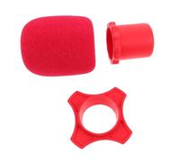 Milisten Kit Protection Microphone Mousse Vent avec Anneau Silicone Antidérapant et Support de Base pour Stabilité Vibrations Complet pour Ktv et Usage Domestique