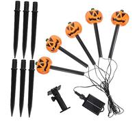 Milisten Lampes Solaires de Chemin Citrouille pour Décoration Halloween Lot de Lampes LED Extérieur Éclairage de Jardin Solaire Décor de Porche Cour