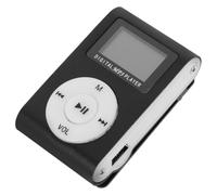 Milisten Lecteur Mp3 Clip Micro USB Mini, Support 32 Go Écran LCD | Aluminium Noir, Égaliseur Intégré, Prise Stéréo 3,5mm, Batterie Li-ion Rechargeable