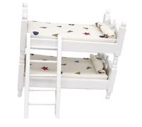 Milisten Lit Superposé Miniature pour Maison de Poupée Décoration de Chambre à Coucher Accessoire de Mobilier pour Miniature Style Élégant et Simple