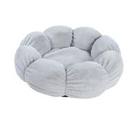 Milisten Litière pour Chat Fleur en Peluche Maison De Chat Nid Lit pour avec Housse De en Peluche Douce Tunnel De Tunnel Qui Dort Coucou Mignon Coton Light Grey