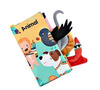 Milisten Livre En Tissu Avec Des Queues D'animaux Mignons Livre Pour Bébé Robuste Lavable Imagination Apprentissage Précoce Style Aléatoire